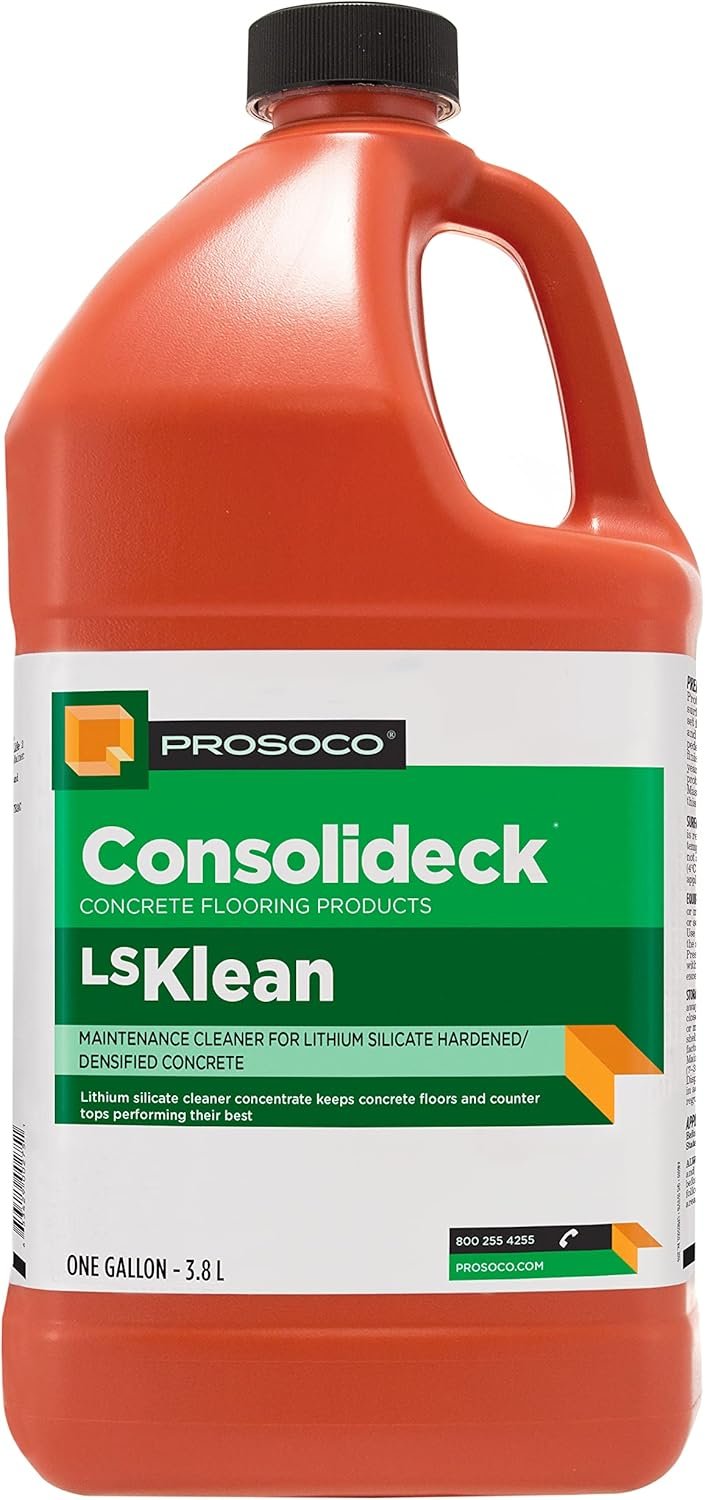 Prosoco LSKlean | Maintenance cleaner for lithium silicate hardened/densified concrete – Trusted by Professionals (1-Gallon)
