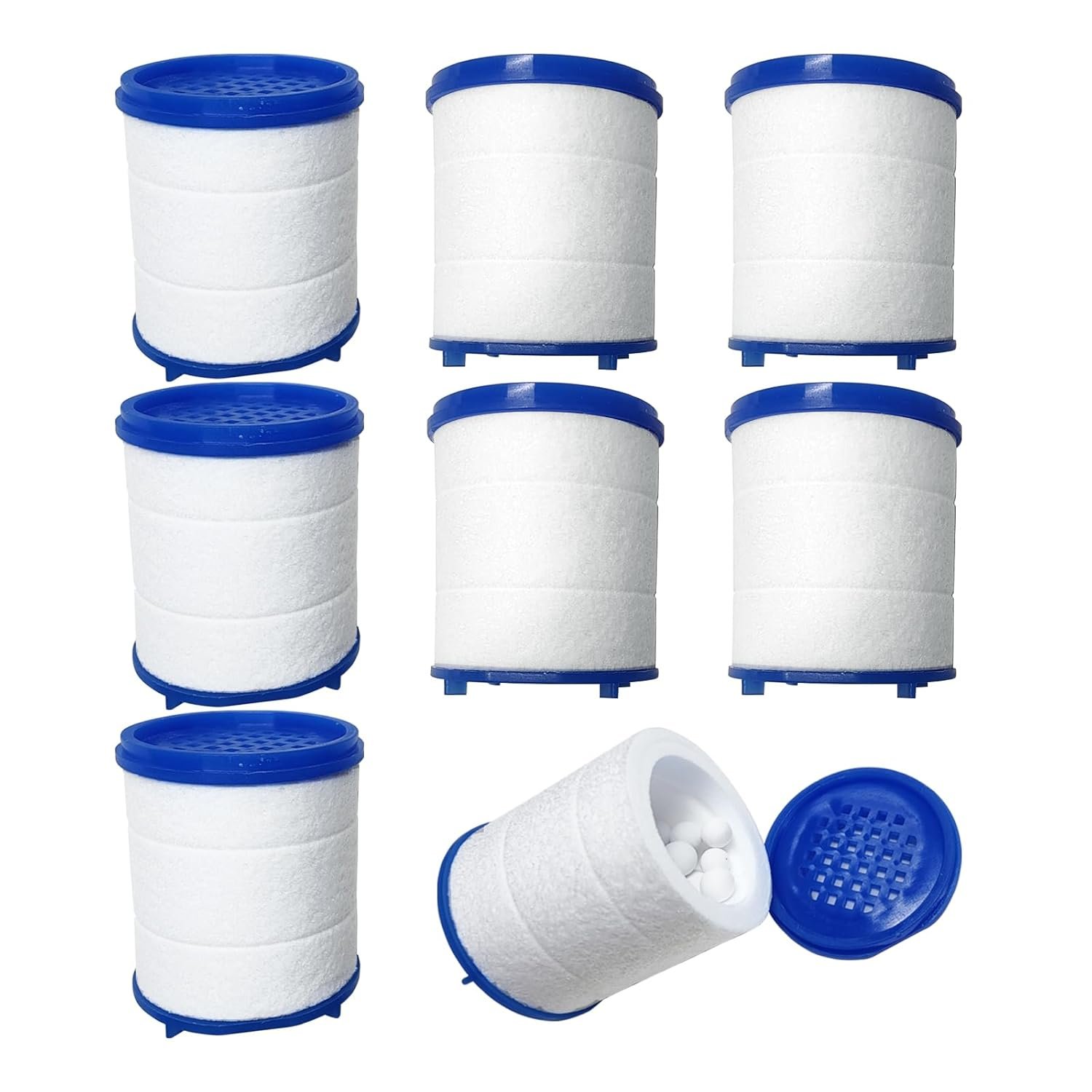 8 Pcs Replaceable Filter, Sink Filter Elements PP Cotton for Water Double Filtration for Bathroom and Kitchen