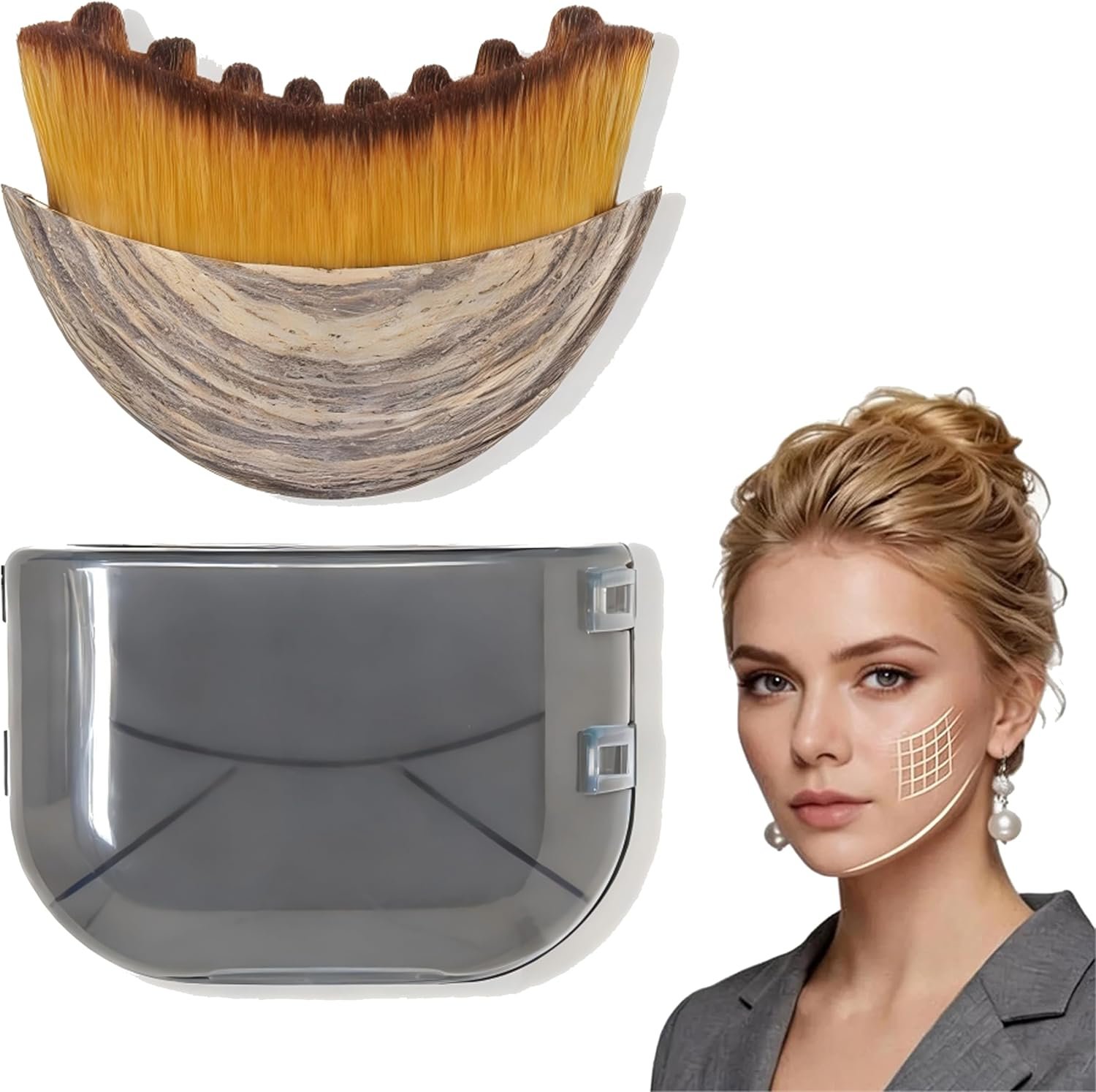 New Lymphatic Contour Face Brush – Dry Brushing Face Massager for Lymphatic Drainage, Chin & Jawline Sculpting – Ergonomic Skin Fit Design to Reduce Puffiness, Relieve Fatigue