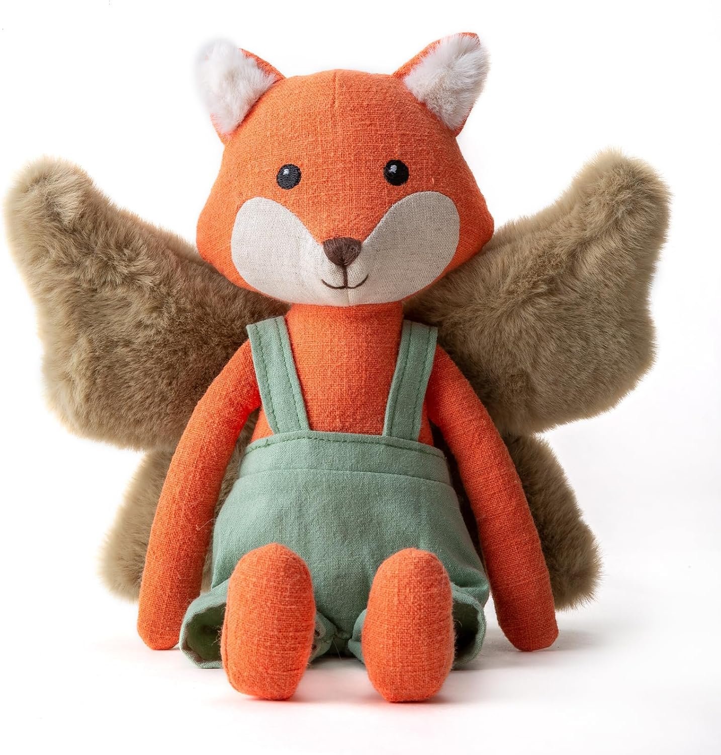 11” Plush Figures with Wings Fox Fairy Linen Cotton Stuffed Animal Toy Plush Toys for Baby