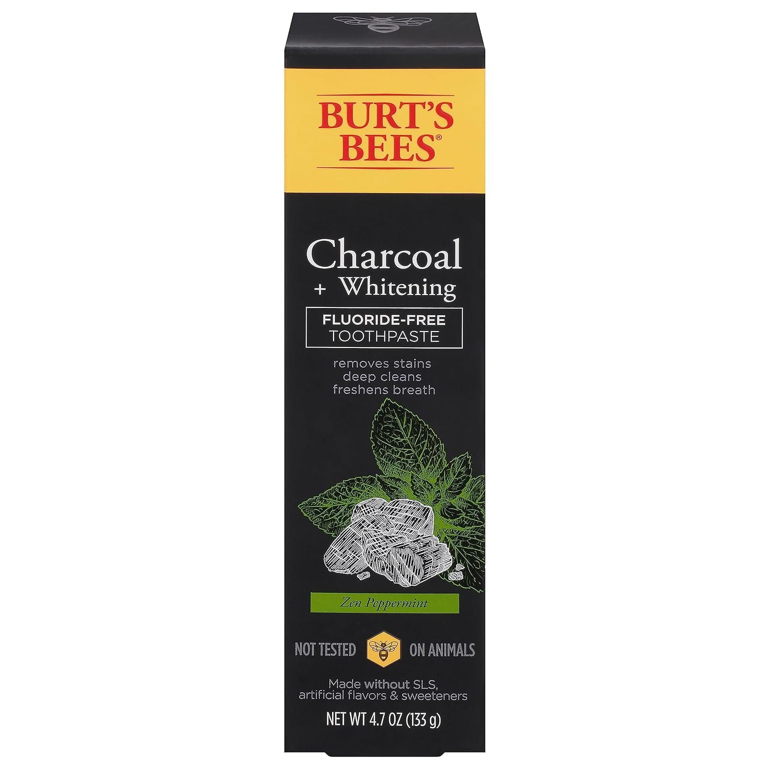 Burt’s Bees Charcoal + Whitening Fluoride-Free Toothpaste