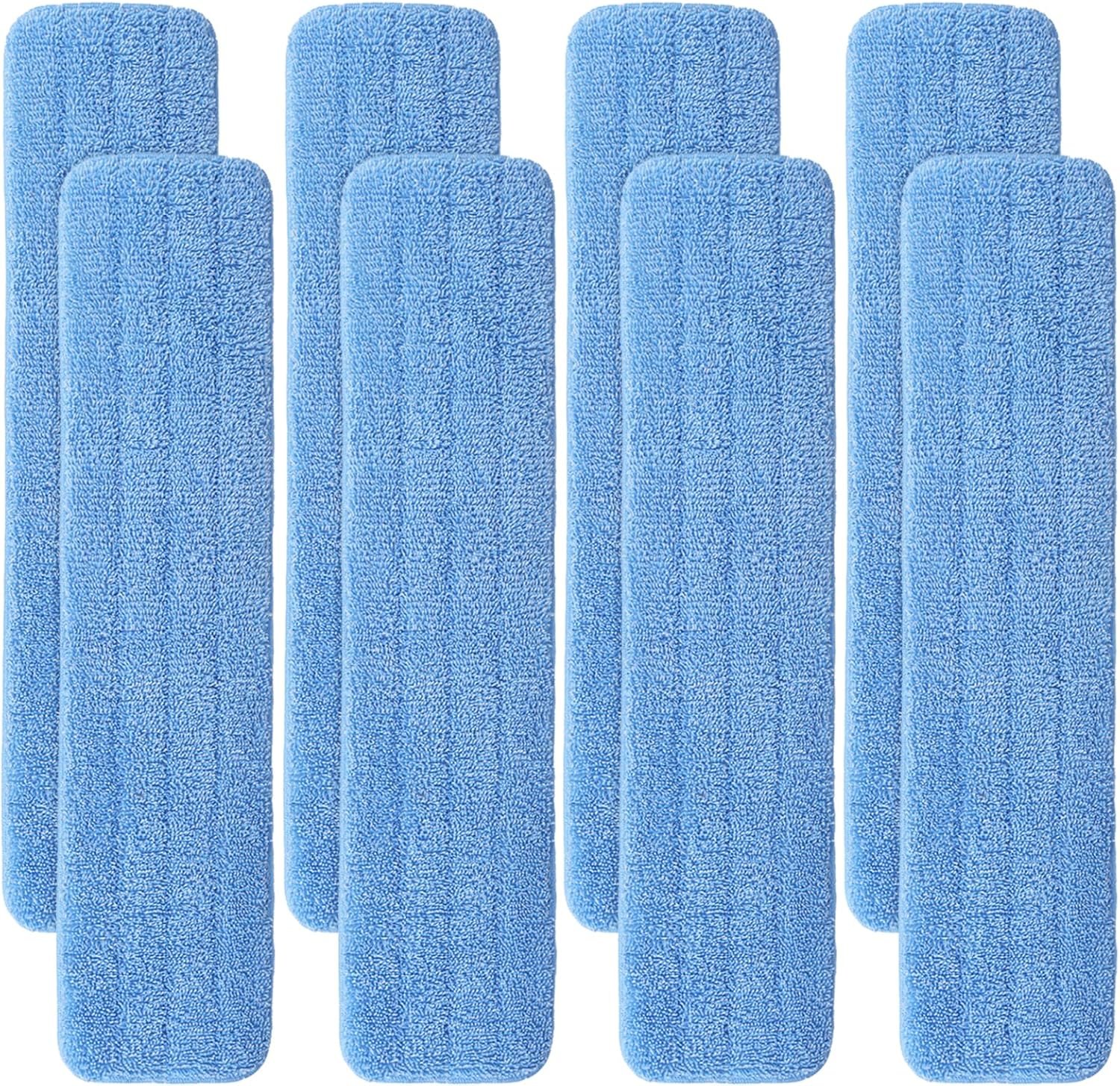 Replacement Microfiber Pad for Rubbermaid Commercial 24 Inch Mop Head – 8 Pack Wet & Dry Commercial Cleaning Refills Reusable Mop Refills Fit for Any Microfiber Flat Mop System 24″