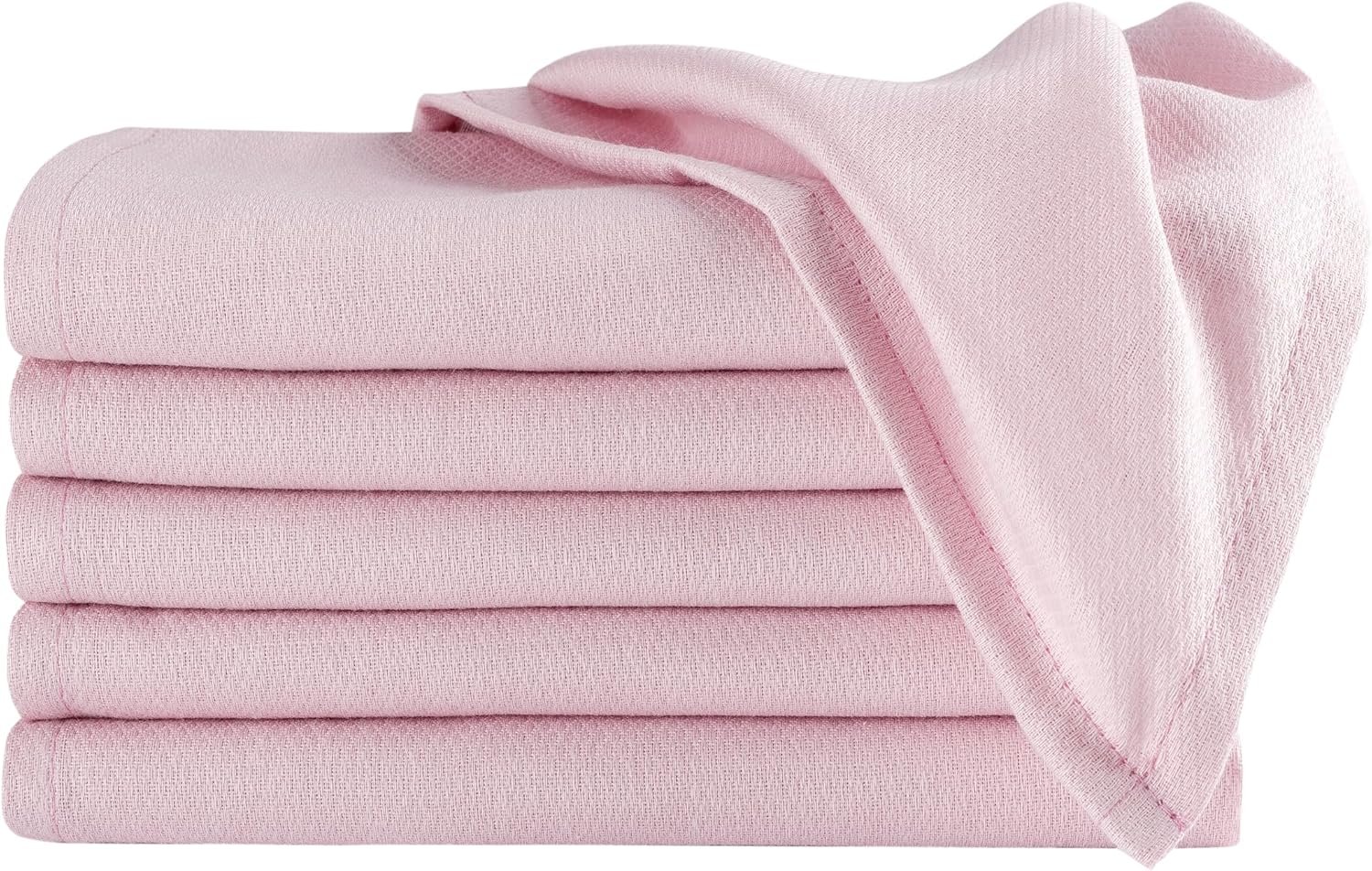 Deluxe 100% Natural Cotton Birdseye Cloth Diapers for Babies – Absorbent Cloth Diapers Burp Cloths – Pink – 6 Pack