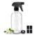 Glass Spray Bottles, 16oz Refillable Containers, Empty Boston Round Bottles with Labels & Adjustable Nozzle for Cleaning, Gardening, Aromatherapy, Pets, Plant, Hair -Clear (1 Pack)