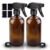 Wedama Amber Glass Spray Bottles, 2 Pack 16 oz Glass Spray Bottles for Cleaning Solutions and Essential Oils, Refillable Empty Spray Bottle with Adjustable Nozzles for Alcohol, Plant and Hair Care