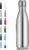 Volhoply 17oz Insulated Stainless Steel Water Bottle, Double Wall Vacuum Flask, Keeps Cold 24h & Hot 12h, Available in Packs of 1, 4, or 8（Silver,1 Pack)