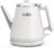 Hazel Quinn Electric Kettle – 1L/34oz Small Tea Kettle, 800W Fast Boil, All 304 Stainless Steel Interior, Double Wall for Cool Touch and Thermal, Auto Shut-Off, BPA-Free, Cordless – Pearl White