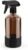 Amber Glass Spray Bottle with Silicone Sleeve Protection, 16 oz Refillable Spray Bottle for Cleaning Solutions, Plants, Aromatherapy, Facial Hydration (Black Sleeve(Amber Bottle)