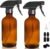 8OZ Amber Glass Spray Bottles – 2 Pack – Empty Refillable Bottle for Essential Oils, Plants, Cleaning Solutions, Hair Mister – Durable Nozzle w/Fine Mist and Stream Setting