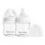 Glass Nurturing Baby Bottles Gentle & Extra Slow Flow, Newborn Breastfeeding Bottle with Anti Colic Nipple for 0 Months Babies, Includes SS Nipples(3Oz, 2 Packs)