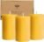 Beeswax Pillar Candles Set of 3 – Handmade Pure Beeswax Rolled Candles for Gift & Home Decor (2×3.3 in)