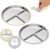 Stainless Steel Toddler Plate, 9 Inch Suction Plates for Toddlers, Baby Plate for Toddlers 1-3, Non-Toxic BPA-Free Microwave Dishwasher Safe – 2 Packs