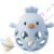 2-in-1 Baby Teething Rattle Toy, Sensory Grasping Teether for Infants 3-12 Months, 100% Food-Grade Silicone, Easy to Hold, Soothing & Developmental, BPA Free