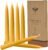 Natural Beeswax Taper Candles, DEYBBY Smokeless and Dripless Beeswax Candles, Long Lasting Burning, Nontoxic, 8 inch, 6 Pack