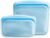 Stasher Silicone Reusable Storage Bags, 2-Pack, Reusable Freezer Bags, Microwave, Dishwasher, Oven Safe, Sous Vide, Premium Lunch Containers, Eco Friendly, Food Storage Bags, Snack Bags, Blue