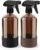 Glass Spray Bottle with Silicone Sleeve Protection, Amber Glass Spray Bottle Set for Window Cleaner Aromatherapy Facial Hydration Watering Flowers Hair Care 2 Pack/16 oz (Black & Brown)