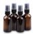Wedama 2 oz Mini Glass Spray Bottles, Empty Small Spray Bottles with Funnel Dropper, Fine Mist for Hair, Travel, Plants, Cleaning Solutions and Skin Care (4 Pack Amber)