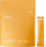 Happy Aging Happiest Gut Hydration Powder – Electrolytes + Probiotics + Dual Prebiotics + Hyaluronic Acid – Gut Balance, Skin Hydration & Daily Wellness – 12 Sticks (Lemon Ginger)