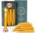 20 Minute Pure Beeswax Candles, Dripless Meditation Candles, Mini Taper Candles, Set of 20 with Brass Candle Holders.
