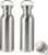 2 Pack 18/8 Stainless Steel Water Bottle, 26OZ Single Wall Sports Water Bottle for Camping Picnic, Metal Sports Kettle with Handle for Runners, Hikers, Cyclists
