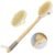 Dry Brushing Body Brush, POPCHOSE Body Scrubber for Men Women, Back Scrubber for Shower, Natural Bristle Exfoliator Scrubber for Body Cellulite and Lymphatic, Long Handle, Detachable, Dual Brush Heads