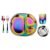Ahimsa Stainless Steel Kids Dinnerware Set, Pediatrician Designed, 5 Piece Toddler Plates and Bowls Set, Stainless Steel Divided Plate, Cup and Kids Utensils, Rainbow