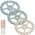 Baby Teething Toys 3-12 Months – Loviomad 3 Pack Ring Teether Baby Toys, Newborn Infant Essentials, Food Grade Silicone Teething Toys for Babies 6-12 Months, Shower Gifts Teething Relief (Girl/Boy)