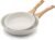SENSARTE Nonstick Frying Pan Skillets, White Ceramic Coating Omelette Pans, Healthy Cookware Chef’s Pan, Free of PTFE & PFAS (8+10 Inch)