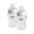Tommee Tippee Silicone Coated Glass Baby Bottles for Feeding, 9 0z, Anti-Colic, 0+ Months, Slow Flow Breast-Like Nipple, Shatter-Proof Glass, BPA Free, Pack of 2