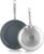 GreenPan Treviso 9.5” and 11” Frying Pan skillet Set, Non-Toxic PFAS-Free Stainless Steel Ceramic Nonstick Coating, Induction Suitable, Multi Clad, Pouring Rims, Dishwasher & Oven Safe to 600°