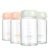COMI Wide Neck Glass Breastmilk Collection n Storage Bottle, 4 Packs, 6oz with Screw Ring Sealing Disk; Re-markable Sealing Disc. BPA Free, Fits Breast Pumps & Nipples (2 Gray Lids + 2 Pink Lids)