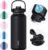 TOURIT 32 oz Insulated Water Bottle, Stainless Steel Sports Water Bottles With Top Handle, Double-Wall Travel Thermal Water Flask, BPA Free Leakproof Water Bottle for Sports and Travel (Obsidian)
