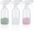 HOMBYS 8 Oz Empty Clear Glass Spray Bottles with Silicone Sleeve Protection Refillable Containers for Cleaning Solutions, Essential Oils, Misting Plants – Quality Sprayer – 3 Pack Boston Bottles