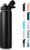 24 oz Insulated Water Bottle with Handle, 304 Stainless Steel Water Bottles with Wide Mouth, Double Wall Vacuum Sports Water Bottle, BPA Free, Keep Cold and Hot, Black | with Handle, Water Bottles, Wide Mouth, Double Wall Vacuum, Sports Water Bottle, BPA Free