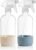 Vine Creations Glass Spray Bottles for Cleaning Solutions, Clear Glass Spray Bottle with Silicone Sleeve, 16 oz Empty Spray Bottles for Cleaning, Plant Spray Bottle, Mist and Stream Nozzle – 2 Pack