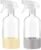 JohnBee Glass Spray Bottles with Silicone Sleeve, 2 Pack16 oz Empty Refillable Containers with Adjustable Spray Nozzles, Spray Bottles for Hair, Cleaning Solutions and Plants Pale Yellow&Grey