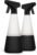 Cleancult Glass Spray Bottles (16oz, 2 Pack) – Refillable All Purpose Cleaning Spray Bottle – BPA-Free Plastic Nozzle & Non Slip Silicone Sleeve – Shatter Resistant, Dishwasher Safe – Matte Black