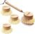 Dish Brush with Wooden Handle, Natural Kitchen Brush for Dishes Vegetable, Pots and Pans, Tampico Fiber Bristles Scrubber, Extra 3 Pack Replacement Head Included