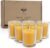 Pure Beeswax Votive Candles-6 Pack Natural Votives Set in Glass Jar for Home Room Decor Party Wedding Spa Gift,12 Hours Burn