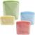 Stasher Silicone Reusable Storage Bags, 4-Pack, Reusable Freezer Bags, Microwave, Dishwasher, Oven Safe, Sous Vide, Premium Lunch Containers, Eco Friendly, Food Storage Bags, Snack Bags, Multicolor