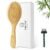 Bamboo Hair Brush with Natural Bamboo Bristles – Gentle Detangling Paddle Brush for Scalp Massage, Helps Reduce Static and Smooth Hair for Women, Men and Kids, All Hair Types(Oval)