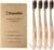 Bamboo Toothbrushes,Travel Toothbrush&Horse Bristle(4-Pack),Natural Soft Bristles for Adults,100% Biodegradable,Plastic & Nylon Free