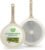 GreenLife Nonstick 2 Piece Frying Pan Set, 9.5″ & 11″ Skillets Ceramic PFAS-Free Nontoxic, Induction Suitable, Wood Print Handles, Stay-Cool Handles, Deep Cooking Skillets, Egg Pan, Granite Cream