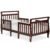 Dream On Me Emma 3-in-1 Convertible Wooden Toddler Bed in Espresso, Baby Safety Alliance Certified, Low-to-Floor Design, Solid Pinewood with Safety Rails