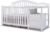 Sorelle Furniture Berkley Crib and Changer with Slat Panel Back Classic -in- Convertible Diaper Changing Table Non-Toxic Finish Wooden Baby Bed Toddler Childs Daybed Full-Size Nursery – White
