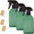 Glass Spray Bottles,Handheld Pressure Spray Bottles,Adjustable Nozzle(spray,stream),Reusable Container (3 PCS, Green)