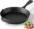 Cast Iron Skillets, 9.5 Inch Frying Pan with Teardrop Handle, Oven Safe, Durable Camping Cookware for Stove & Grill Use, Indoor/Outdoor