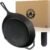 12 Inch Round Large Pre-Seasoned Cast Iron Skillet
