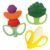 Infantino Lil’ Nibbles Textured Silicone Teethers, BPA-Free Baby Teething Toy, Soft, Easy to Hold, Sensory Stimulation for Infants, Banana, Broccoli, Fruit Kabob, 3-Pack Set