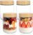 4 Pack 16 oz Overnight Oats Containers with Bamboo Lids, Reusable Glass Food Storage Jars with Airtight Lids, Wide Mouth Mason Jars for Snack Yogurt Fruit Salad